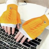 Maxbell USB Electric Heated Gloves Thermal Gloves Hand Warmer for Running Cycling Yellow
