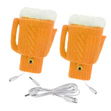 Maxbell USB Electric Heated Gloves Thermal Gloves Hand Warmer for Running Cycling Yellow