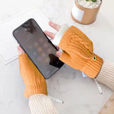 Maxbell USB Electric Heated Gloves Thermal Gloves Hand Warmer for Running Cycling Yellow