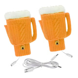Maxbell USB Electric Heated Gloves Thermal Gloves Hand Warmer for Running Cycling Yellow