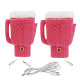Maxbell USB Electric Heated Gloves Thermal Gloves Hand Warmer for Running Cycling Rosy