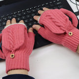 Maxbell USB Electric Heated Gloves Thermal Gloves Hand Warmer for Running Cycling Rosy