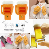 Maxbell USB Electric Heated Gloves Thermal Gloves Hand Warmer for Running Cycling Rosy
