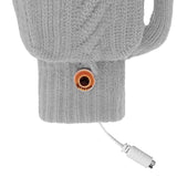 Maxbell USB Electric Heated Gloves Thermal Gloves Hand Warmer for Running Cycling Gray