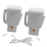 Maxbell USB Electric Heated Gloves Thermal Gloves Hand Warmer for Running Cycling Gray