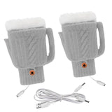Maxbell USB Electric Heated Gloves Thermal Gloves Hand Warmer for Running Cycling Gray