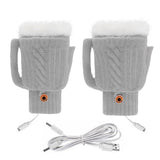 Maxbell USB Electric Heated Gloves Thermal Gloves Hand Warmer for Running Cycling Gray