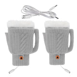 Maxbell USB Electric Heated Gloves Thermal Gloves Hand Warmer for Running Cycling Gray