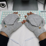 Maxbell USB Electric Heated Gloves Thermal Gloves Hand Warmer for Running Cycling Gray