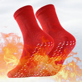 Maxbell Self Heating Socks Heat Insulated Warm Foot for Cycling Hiking Fishing Red