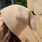 Maxbell Soft Rabbit Hat Funny Headdress Warm Rabbit Ears for Party Cosplay Men Brown