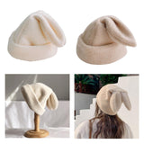 Maxbell Soft Rabbit Hat Funny Headdress Warm Rabbit Ears for Party Cosplay Men White