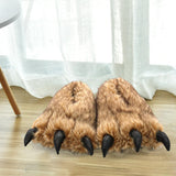 Maxbell Bear Claw Women Plush Slippers Casual Adorable for Bedroom Hotel Home Office