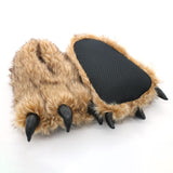 Maxbell Bear Claw Women Plush Slippers Casual Adorable for Bedroom Hotel Home Office