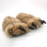 Maxbell Bear Claw Women Plush Slippers Casual Adorable for Bedroom Hotel Home Office