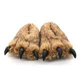 Maxbell Bear Claw Women Plush Slippers Casual Adorable for Bedroom Hotel Home Office