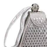 Maxbell Clutch Purse Handbag Ladies Evening Bag Events Bridal Cocktail Party Argent