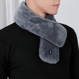 Maxbell Electric Heating Scarf USB Windproof Heated Scarfs for Outdoor Sport Unisex Gray