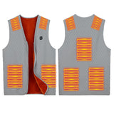 Maxbell Electric Heated Vest Warm Jacket Heating Waistcoat for Fishing 4XL