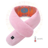 Maxbell Electric Heating Scarf USB Windproof Heated Scarfs for Outdoor Sport Unisex Pink