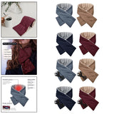 Maxbell Electric Heated Scarves Shawl Neckerchief Warmer Hiking Winter Heating Scarf Gray