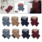 Maxbell Electric Heated Scarves Shawl Neckerchief Warmer Hiking Winter Heating Scarf Gray