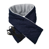 Maxbell Electric Heated Scarves Shawl Neckerchief Warmer Hiking Winter Heating Scarf Blue Timer Switch