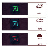 Maxbell Electric Heated Scarves Shawl Neckerchief Warmer Hiking Winter Heating Scarf Blue Timer Switch
