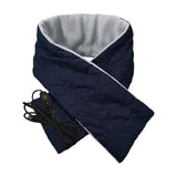 Maxbell Electric Heated Scarves Shawl Neckerchief Warmer Hiking Winter Heating Scarf Blue Timer Switch
