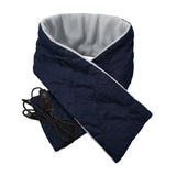 Maxbell Electric Heated Scarves Shawl Neckerchief Warmer Hiking Winter Heating Scarf Blue Timer Switch