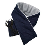 Maxbell Electric Heated Scarves Shawl Neckerchief Warmer Hiking Winter Heating Scarf Blue Timer Switch