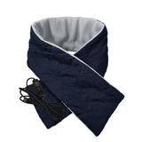 Maxbell Electric Heated Scarves Shawl Neckerchief Warmer Hiking Winter Heating Scarf Blue Timer Switch
