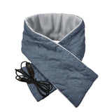 Maxbell Electric Heated Scarves Shawl Neckerchief Warmer Hiking Winter Heating Scarf Gray  Timer Switch