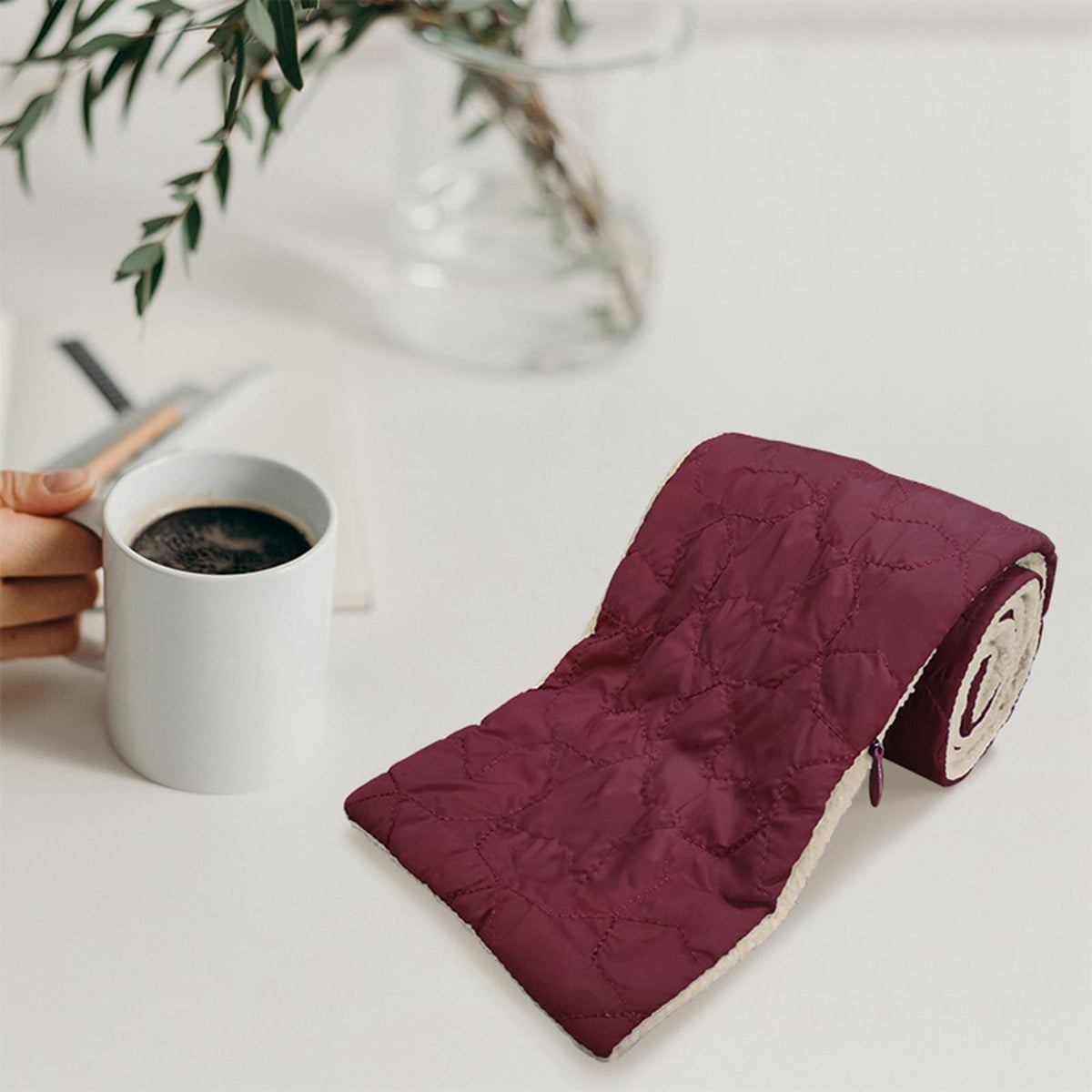 Maxbell Electric Heated Scarves Shawl Neckerchief Warmer Hiking Winter Heating Scarf Gray  Timer Switch