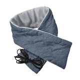 Maxbell Electric Heated Scarves Shawl Neckerchief Warmer Hiking Winter Heating Scarf Gray  Timer Switch