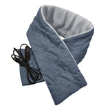 Maxbell Electric Heated Scarves Shawl Neckerchief Warmer Hiking Winter Heating Scarf Gray  Timer Switch