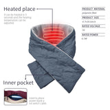 Maxbell Electric Heated Scarves Shawl Neckerchief Warmer Hiking Winter Heating Scarf Red Timer Switch