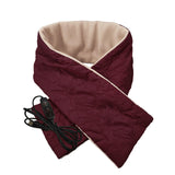Maxbell Electric Heated Scarves Shawl Neckerchief Warmer Hiking Winter Heating Scarf Red Timer Switch