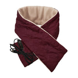 Maxbell Electric Heated Scarves Shawl Neckerchief Warmer Hiking Winter Heating Scarf Red Timer Switch