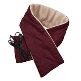 Maxbell Electric Heated Scarves Shawl Neckerchief Warmer Hiking Winter Heating Scarf Red Timer Switch