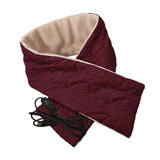 Maxbell Electric Heated Scarves Shawl Neckerchief Warmer Hiking Winter Heating Scarf Red Timer Switch