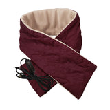 Maxbell Electric Heated Scarves Shawl Neckerchief Warmer Hiking Winter Heating Scarf Red Timer Switch