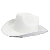 Maxbell Cowboy Hat with Wind Lanyard Cowgirl Hat for Ladies Party Accessory Dress up