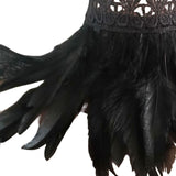 Maxbell Gothic Feather Choker Neck Cover Faux Feather Scarf Tie for Masquerade Party