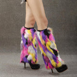 Maxbell Leg Warmer Long Boot Cuffs Cover Fashion for Adult Party Costumes Colorful