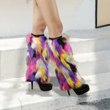 Maxbell Leg Warmer Long Boot Cuffs Cover Fashion for Adult Party Costumes Colorful