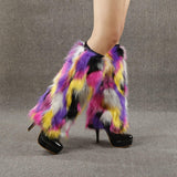 Maxbell Leg Warmer Long Boot Cuffs Cover Fashion for Adult Party Costumes Colorful