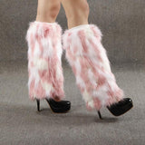 Maxbell Leg Warmer Long Boot Cuffs Cover Fashion for Adult Party Costumes Pink