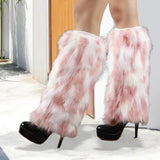 Maxbell Leg Warmer Long Boot Cuffs Cover Fashion for Adult Party Costumes Pink