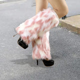 Maxbell Leg Warmer Long Boot Cuffs Cover Fashion for Adult Party Costumes Pink